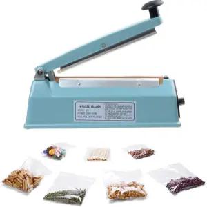 8인치200mm 임펄스 실러 300w 타이머 조절 가능한 수동 플라스틱 폴리백 열 밀봉 기계 클로저 키트 무료