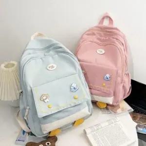 (색상 블랙)(앙상블) 오리 학생 가방 여행 배낭 귀여운 백팩 여성