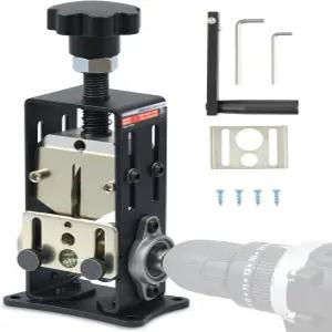 CREWorks 수동 와이어 스트 기계 드릴용 0061인치 2개의 공급 구멍 플레이트가 있는 스크랩 와이어용 구리