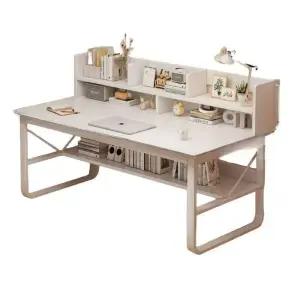 중 고등학생 책상 세트 넓은 대학생 공부방 원룸 컴퓨터 책장 고등 긴 서랍 테이블 화이트