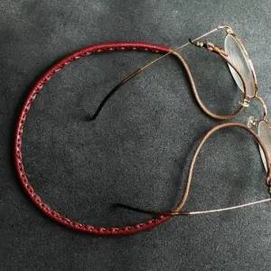 ( )가죽 안경줄 목걸이형 안경 걸이 선글라스 줄 고급 수제 스타일 홀더 액세서리