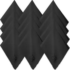 마이크로파이버 청소용 천 12팩 개별 포장6 7 안경 휴대폰용 컴퓨터 화면 노트북 카메라 렌즈블랙 12개