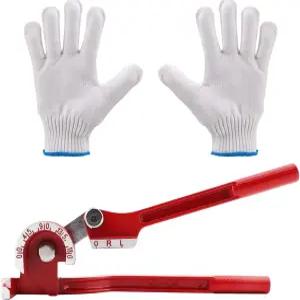 구리 튜브 벤더 및 1쌍 장갑 14인치 516인치 38인치 3in1 수동 튜빙 구리브라스 알루미늄 파이프용 0180도