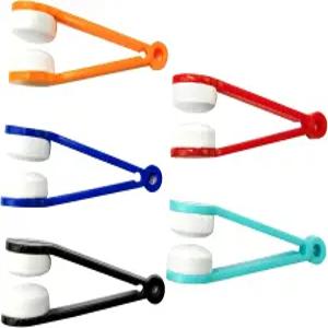 안경 렌즈 클리너 청소 브러시 도구 마이크로파이버 미니 선글라스 소프트 클리닝 클립 5가지 색상5팩