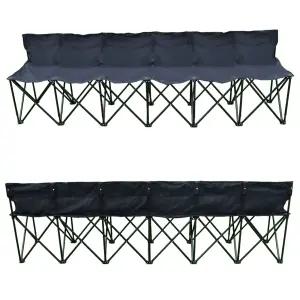 다인 캠핑 의자 6인용 블랙 관람의자 나란히 아웃도어 휴대용 접이식