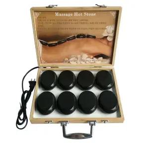 핫스톤 원형 지압 마사지 돌 안마 스파 찜질 스톤테라피 괄사 소형