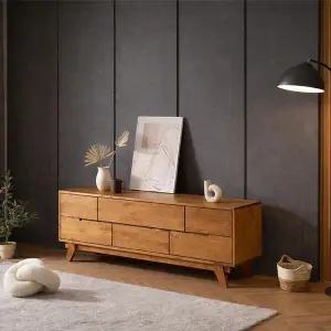 /바이탈버브 루미엘 고무나무원목 1600 높은 TV다이 거실장