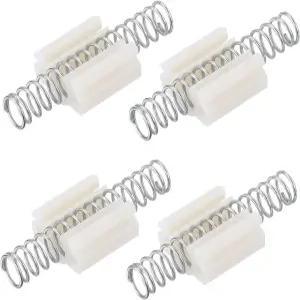 uxcell 이중 접이식 도어 하드웨어 4팩 슬라이드 가이드 옷장 수리 부품 키트 실버