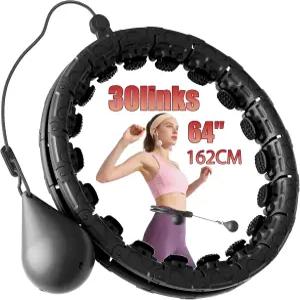 픽스웨 가중 인피니티 운동 후프 - 64인치 30인치 링크 스마트 초보자 및 여성용 저충격 피트니스 추가