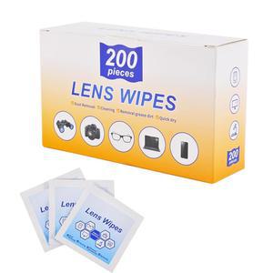 안경용 렌즈 물티슈, 안경 지우개는 별도로 포장되어 있습니다. 안경, 카메라 렌즈, 선글라스, 휴대폰 화면, 고글 등을 청소하기 위한 클리너 (200개)