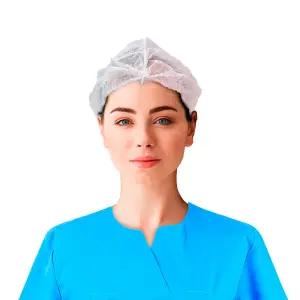 클레이 일회용 부판 캡 플러스 더블 스프링 부직포 산업용 미용 식품 취급 등에 이상적 - 100개 흰색