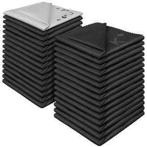 클린투데이 30팩 일본식 프리미엄 극세사 안경 클리닝 천 줄무늬 및 스크래치 없는 렌즈 u2013 안경, 선글라스, 클리너, 물티슈, 폰 화면에 안전합니다