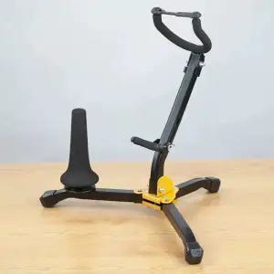 색소폰거치대 소프라노 알토 받침대 악기 색소폰 거치대 옐로우 접이식 스탠드 2개 치아 패드