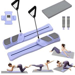 KIMPOK 필라테스 리포머 보드, 저항 밴드가 포함된 다기능 장비 세트, Ab 트레이너, 코어 운동, 전신 토닝, 가정용