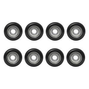 에어로 필라테스 리포머와 호환되는 8개 롤러 휠 교체, 부드럽고 조용한 글라이드 휠(블랙)