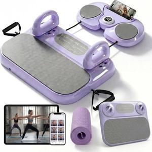 리포머에서 영감을 받은 필라테스 보드, 접이식 초급 키트, 푸시업 및 밸런스 트레이닝을 위한 코어 슬라이더, 관절 친화적인 홈 운동