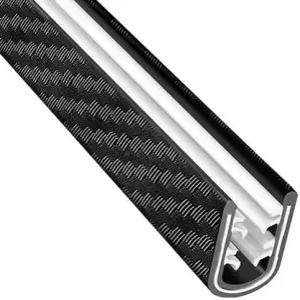 트림-룩 엣지 트림 플러스 1/16인치 0.63인치 다리 길이 25피트 쉽게 적용할 수 있는 그립 혀 4개 탄소