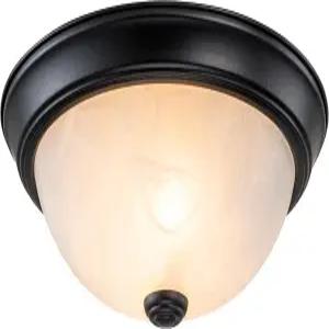 아스펜 크리에이티브 63013-3A 2라이트 플러시 마운트 프로스팅 유리 포함 매트 블랙 마감 11인치 다이아