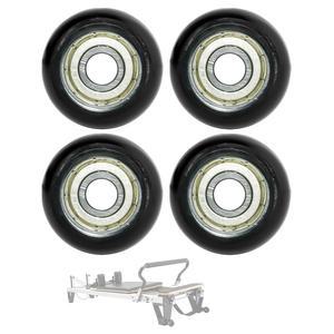 에어로 필라테스 리포머 기계, 교체 부품, 블랙을 위한 4개 롤러 휠 장착