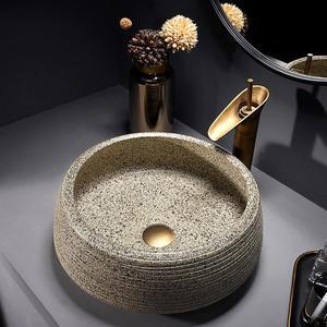 허리 드럼 스타일 세라믹 아침 식당 싱크볼 유리 펜던트 범용 나사 물유리 욕실 드럼.