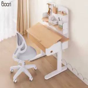 어린이 초등학생 학습 책상 높이 조절 원목 의자 세트
