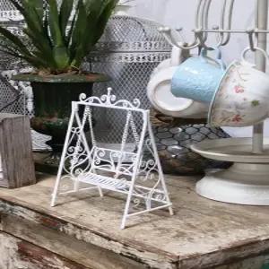 미니어처 인형 의자 흔들의자 철제 라탄 체어 미니 가구 인테리어 장식