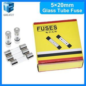 TZT 10PCS 5x20mm 고속 블로우 유리관 퓨즈 0.25A 1A 2A 3A 4A 6A 7A 8A 250V