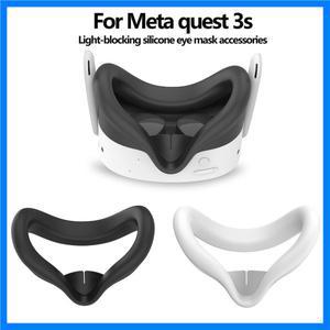 메타 3S용 VR 실리콘 페이스 커버, 빛 누출 방지 교체용 땀 마스크, 퀘스트 액세서리
