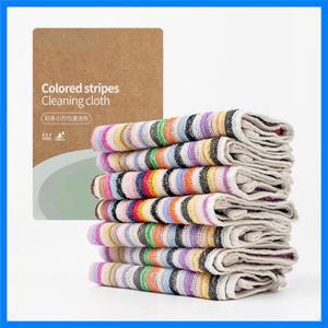 다채로운 색상의 면 스트립 손수건 사각형 가정용 어린이 침 흡수 수건 다용도 두꺼운 초흡수성 테이블 티