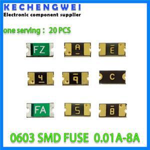 0603 고속 블로우 퓨즈 63V 32V FS0.25A 0.375A 0.5A 0.75A 1A 1.25A 1.5A 2A 2.5A 3A 3.5A 4A 5A 6A 7A 8A