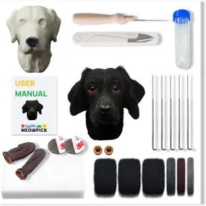 업그레이드된 품종별 몰드가 포함된 야옹픽 개머리 바늘 펠팅 키트 - 초보자를 위한 완벽한 DIY 울 스타터