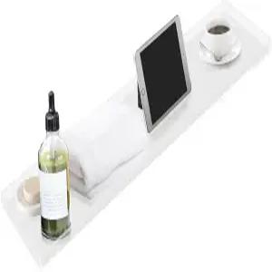 아크릴 욕조 트레이 캐디 와인잔 책꽂이 가정용 테이블 욕실 정리함 선반 럭셔리 대부분의 투명 82x20cm