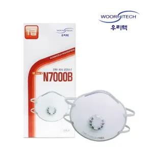 방진마스크 1급 우리텍 N7000B 안면부여과식 20매 VpS8+6WMt