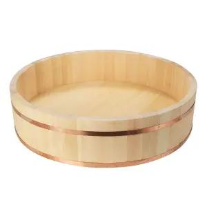 삼나무 초밥 통 덮개 사이즈의 대형 목재 그릇 용기 내경