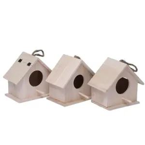 나무 원목 소형 둥지 새장 새집 야외용 중형 은신처 대형 앵무새놀이터 새