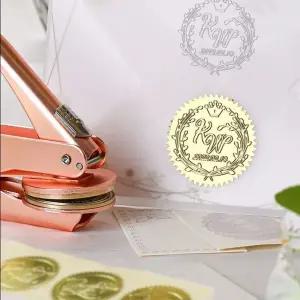 정교한 금속 도장 종이 가죽 각인 압인 로고 스탬프 손잡이형 엠보싱