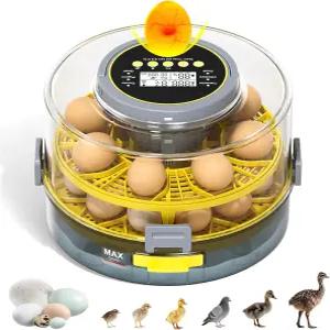 부화 알을 위한 IBKINXX 달걀 인큐베이터 - 자동 터너 온도 및 습도 조절 LED 캔들러 닭 오리 메추라기