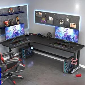 게이밍책상1600 철제 ㄱ책상 방 사무실 PC 커플 1인용 2인용컴퓨터책상 홈