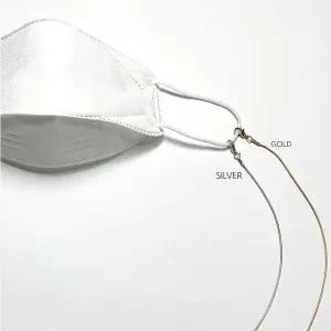 여성 마스크스트랩 줄 패션 아이템 도금 메탈 실버 YMm2+3zFN