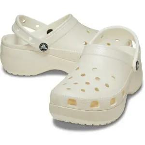 크록스 클래식 플랫폼 글리터 클로그 우먼 쵸크 207241-0WV 330048