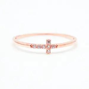 14k 사이드 십자가 큐빅 반지 OPLAR1086