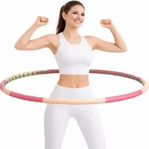 후프 조절식 웨이트 피트니스 코어 운동을 위한 조용한 허리 운동 링(스타터+ 3Lb)