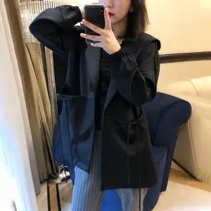 여사친 블랙 가을 여성점퍼 후드 트렌치 숏얇은 코트 패션 MF3