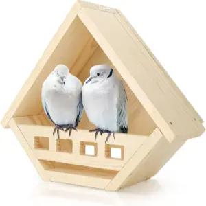 비둘기 둥지 상자 나무 새집 외부용 방수 중소형 새에게 적합 안전한 뒷마당 조류 사육 용품 정원