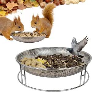 13인치 지상 조류 사육기 야생 다람쥐 토끼 닭을 위한 스테인리스 강 사육 플랫폼 뒷마당용 트레이 추가