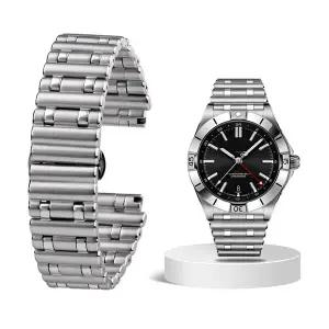 호환  316L 솔리드 메탈 스트랩 브라이틀링 식 타이밍 파인 스테인레스 스틸 시계 슈퍼 오션 시계 밴드 22m