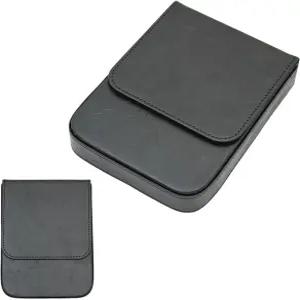 후유타웨 6슬롯 만년필 수집 정리함 - 수제 펜 케이스 시니어 가죽 보호 슬리브 커버 보관 선물 상자(블랙)