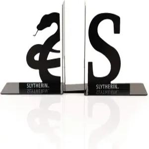 해리 포터 메탈 북엔드 - 블랙 호그와트 하우스 슬리데린 다이캐스트 디자인 장식용 책꽂이 집 사무실 주방