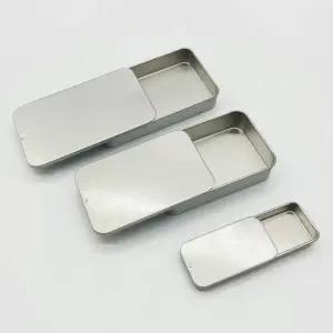 사각 무지 슬라이드 틴케이스 다용도 미니 틴박스