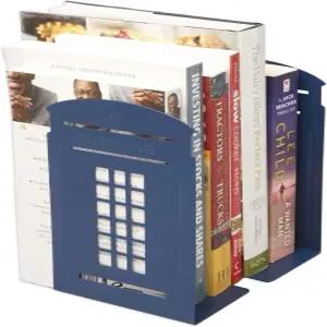 윈터웜 빈티지 브리티시 스타일 런던 전화 부스 키오스크 장식 언 메탈 북엔드 도서관 학교 사무실 책상